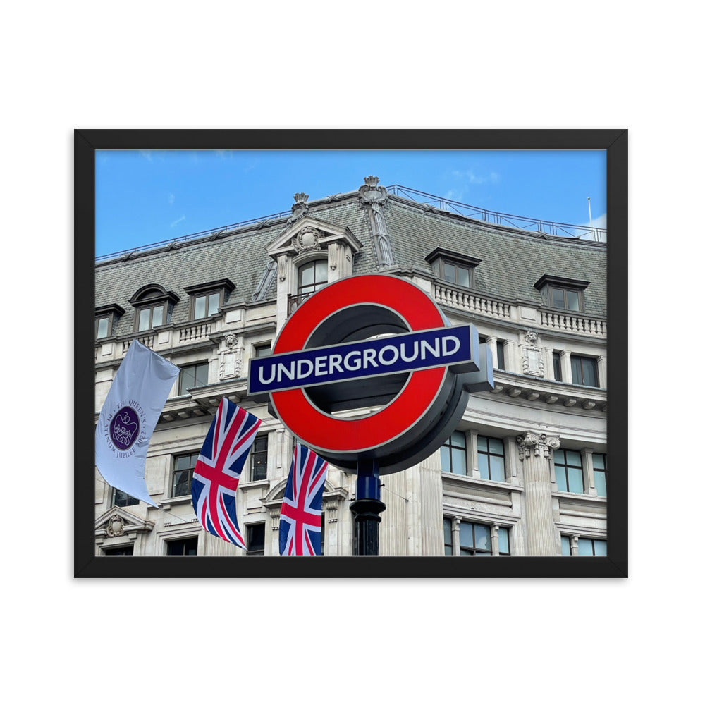 Framed Photo Poster - London Underground