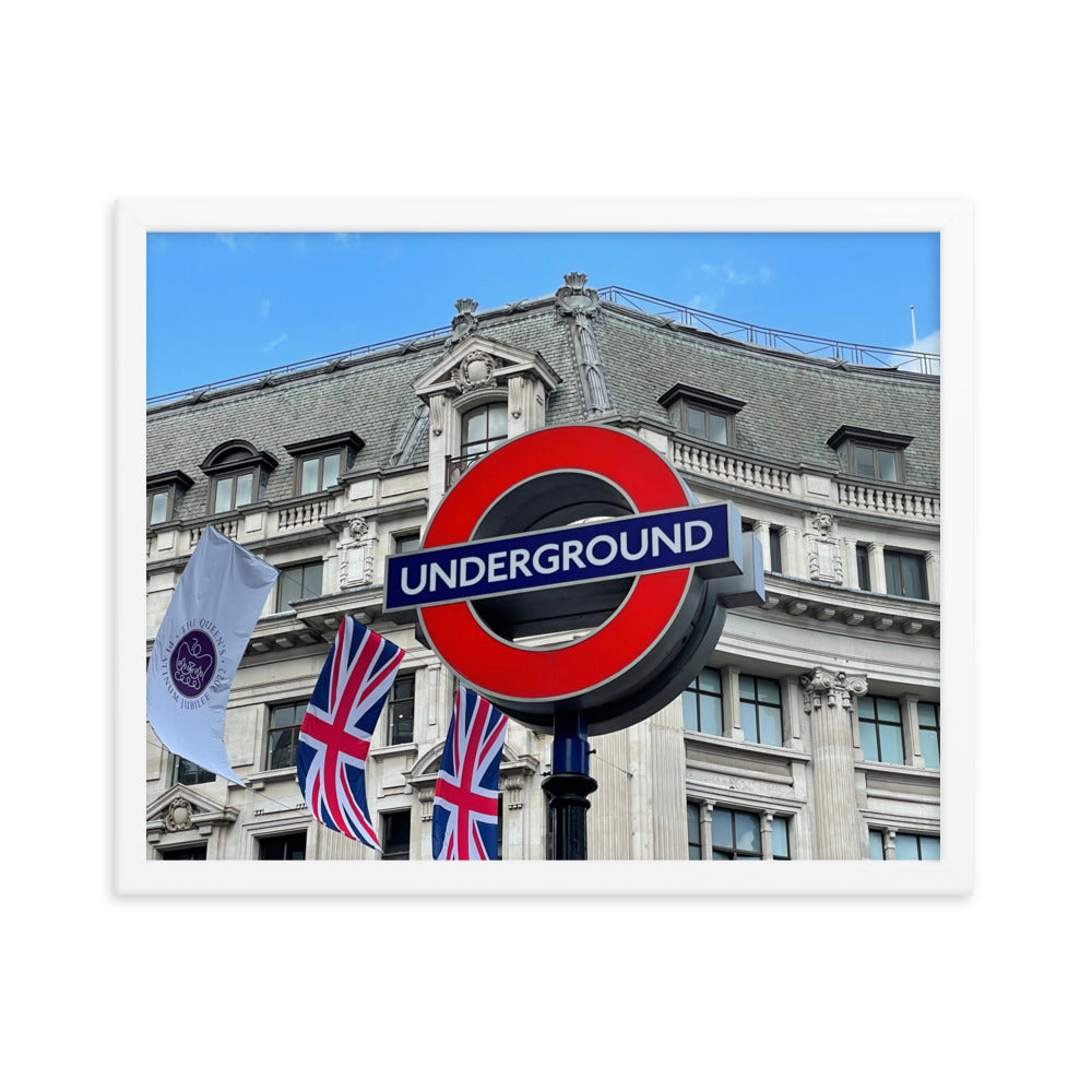 Framed Photo Poster - London Underground