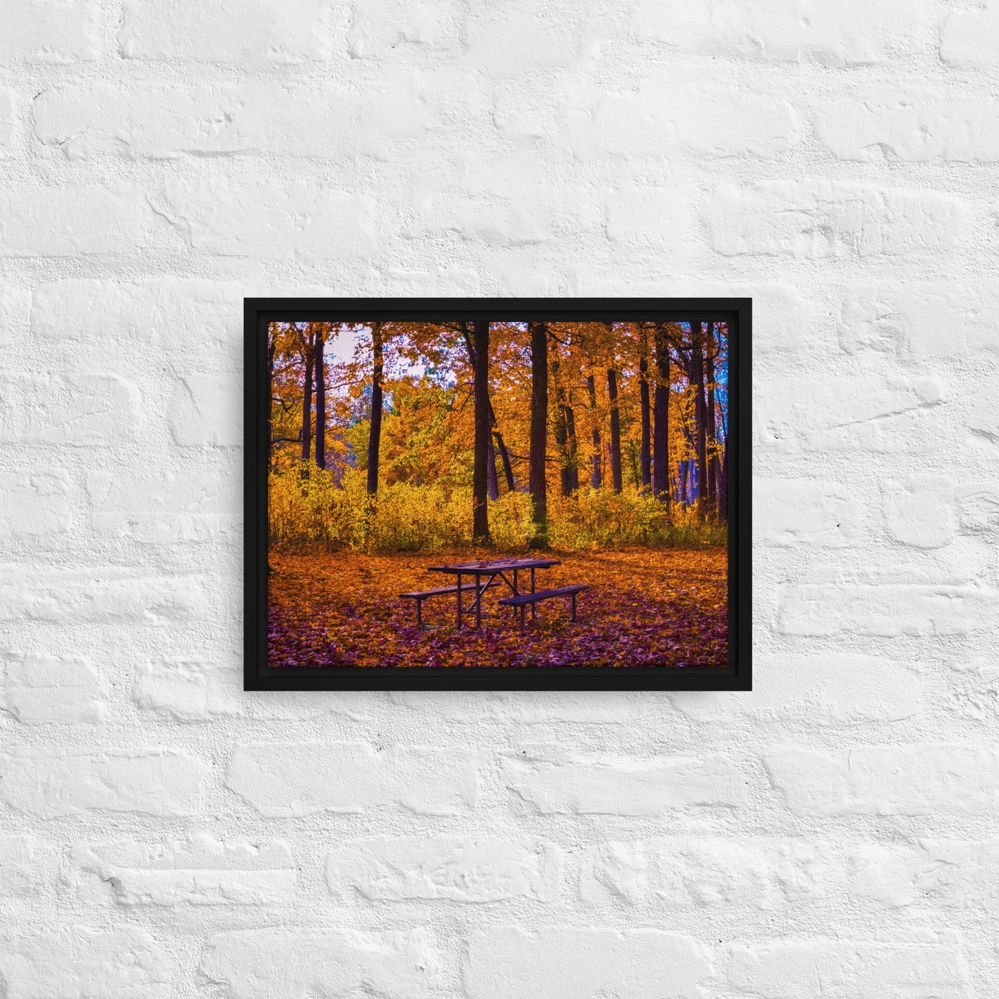 A Table for No One — Daniel Wright Forest Preserve | Framed Canvas Print