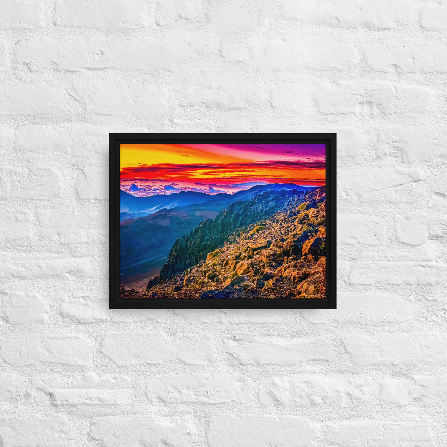 The Summit — Haleakala at Sunrise | Framed Canvas Print