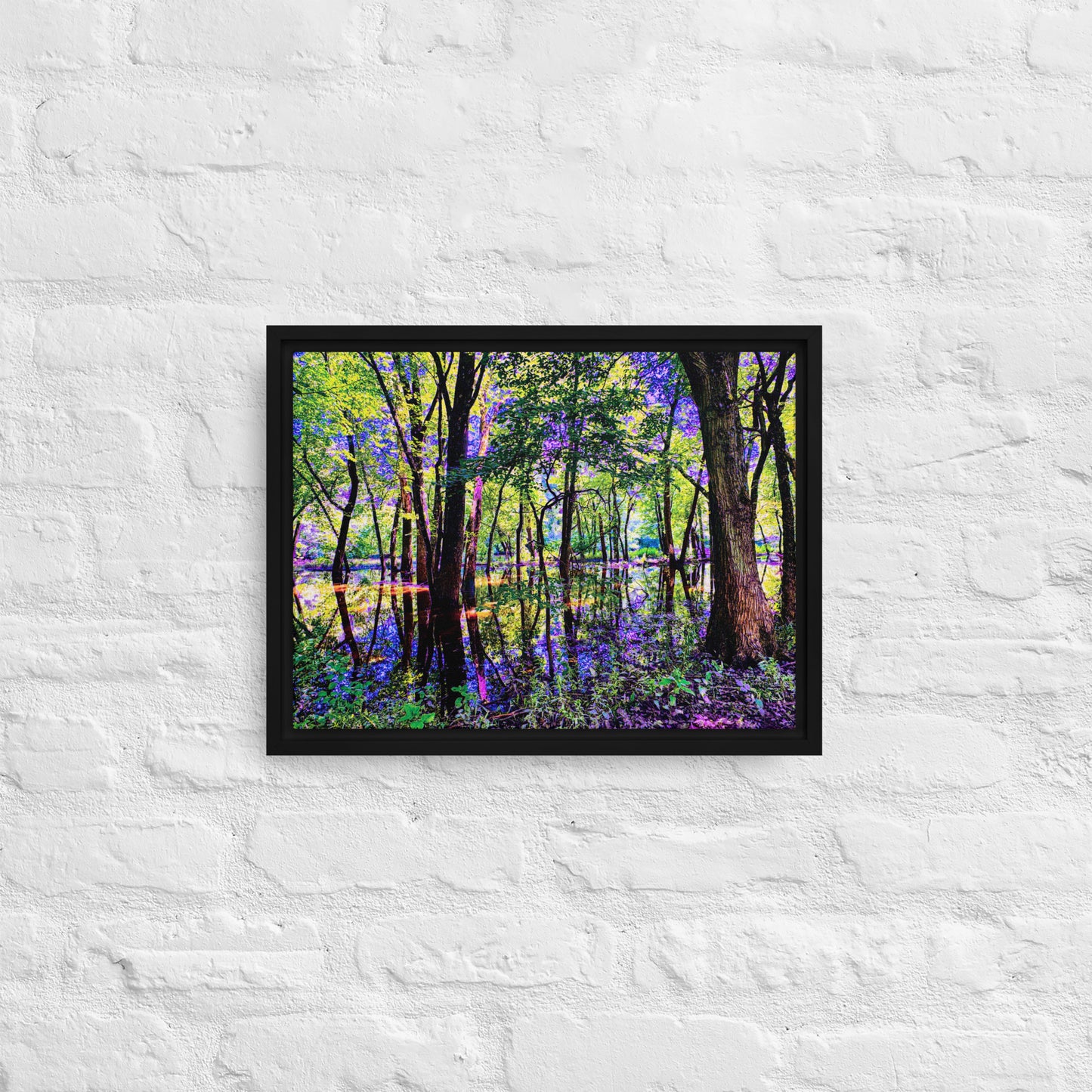 When the River Rises — Des Plaines River Trail | Framed Canvas Print