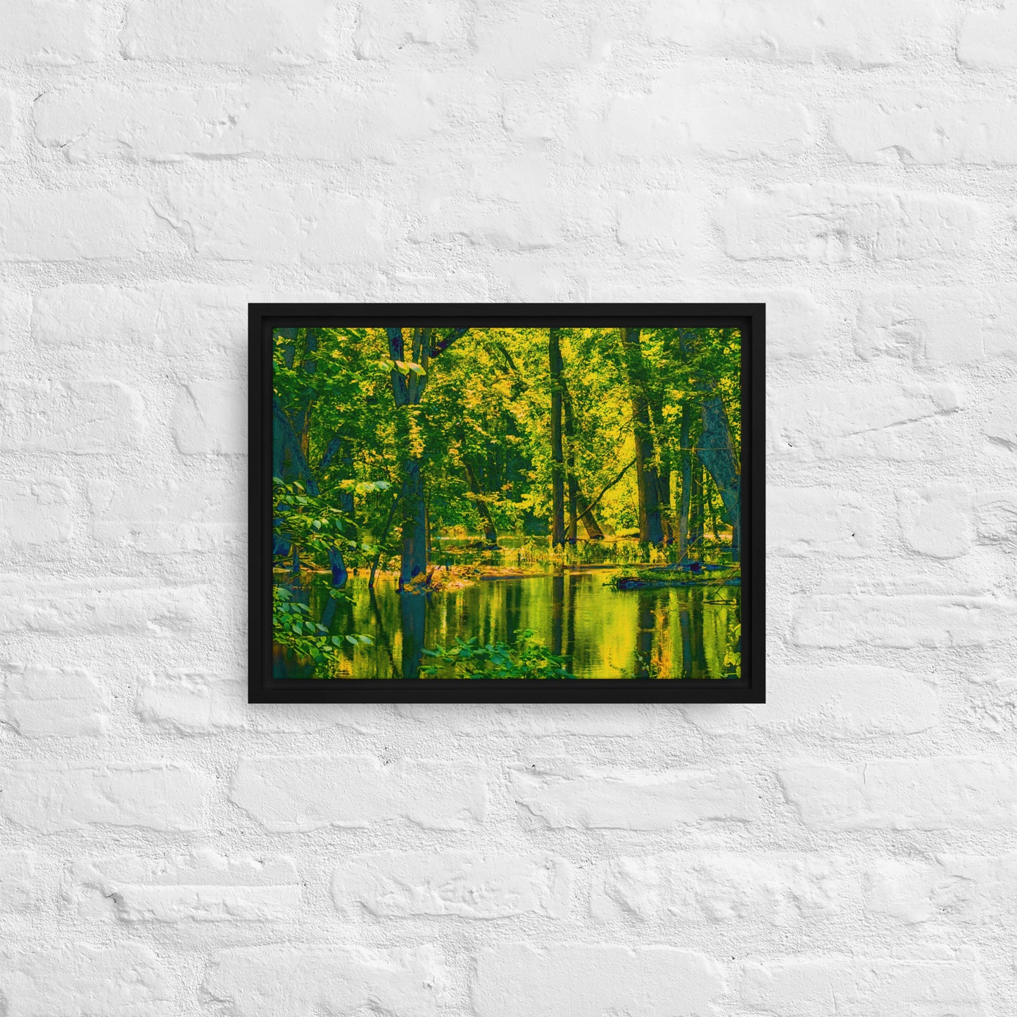 The Flooded Cathedral — Des Plaines River Trail | Framed Canvas Print