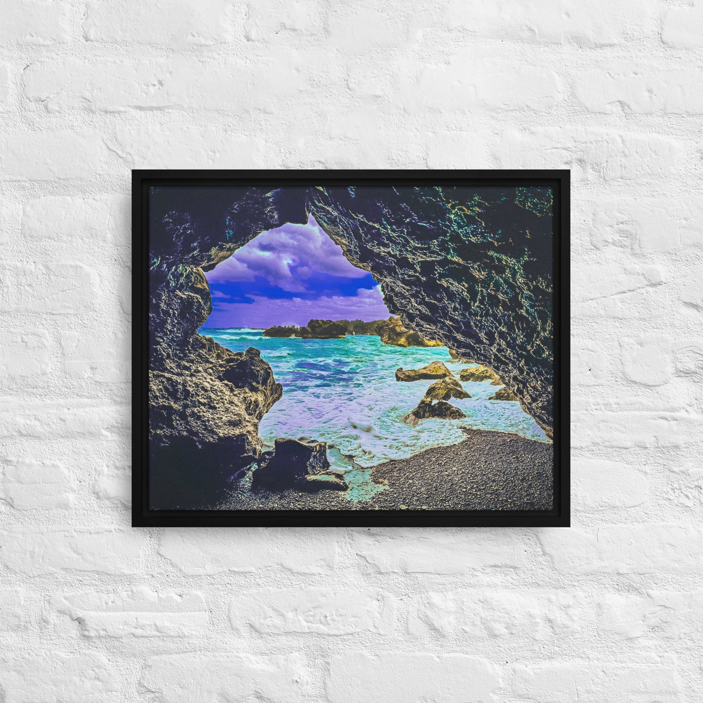 The Portal - Road to Hana | Framed Canvas Print