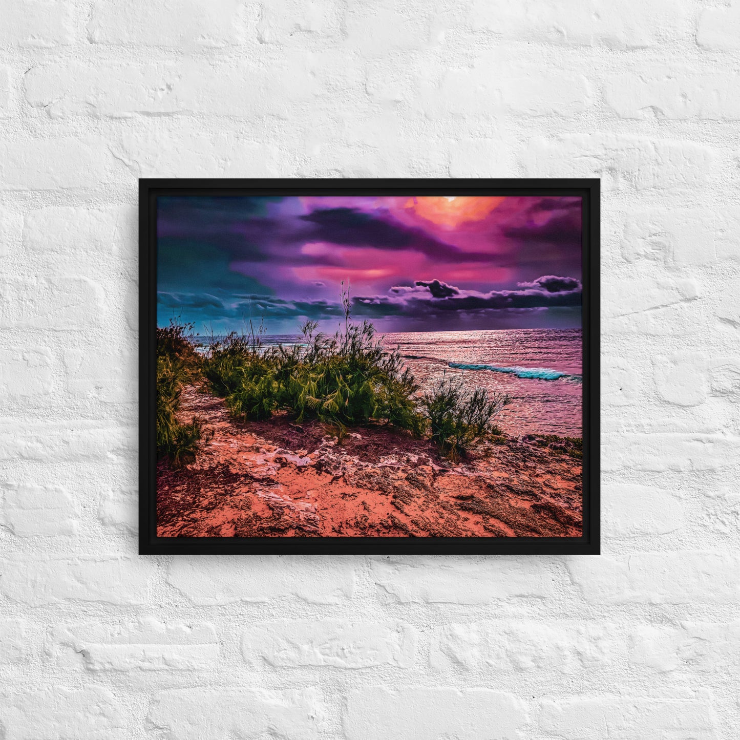 The Garden Isle at Dawn - Kauai | Framed Canvas Print