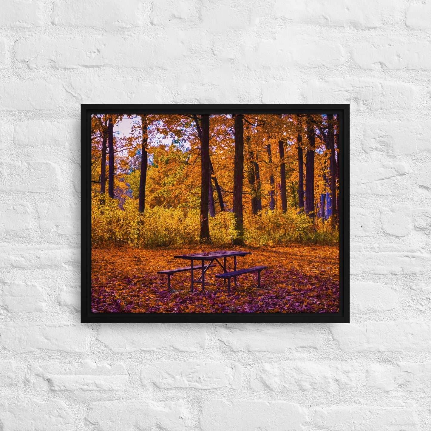 A Table for No One — Daniel Wright Forest Preserve | Framed Canvas Print