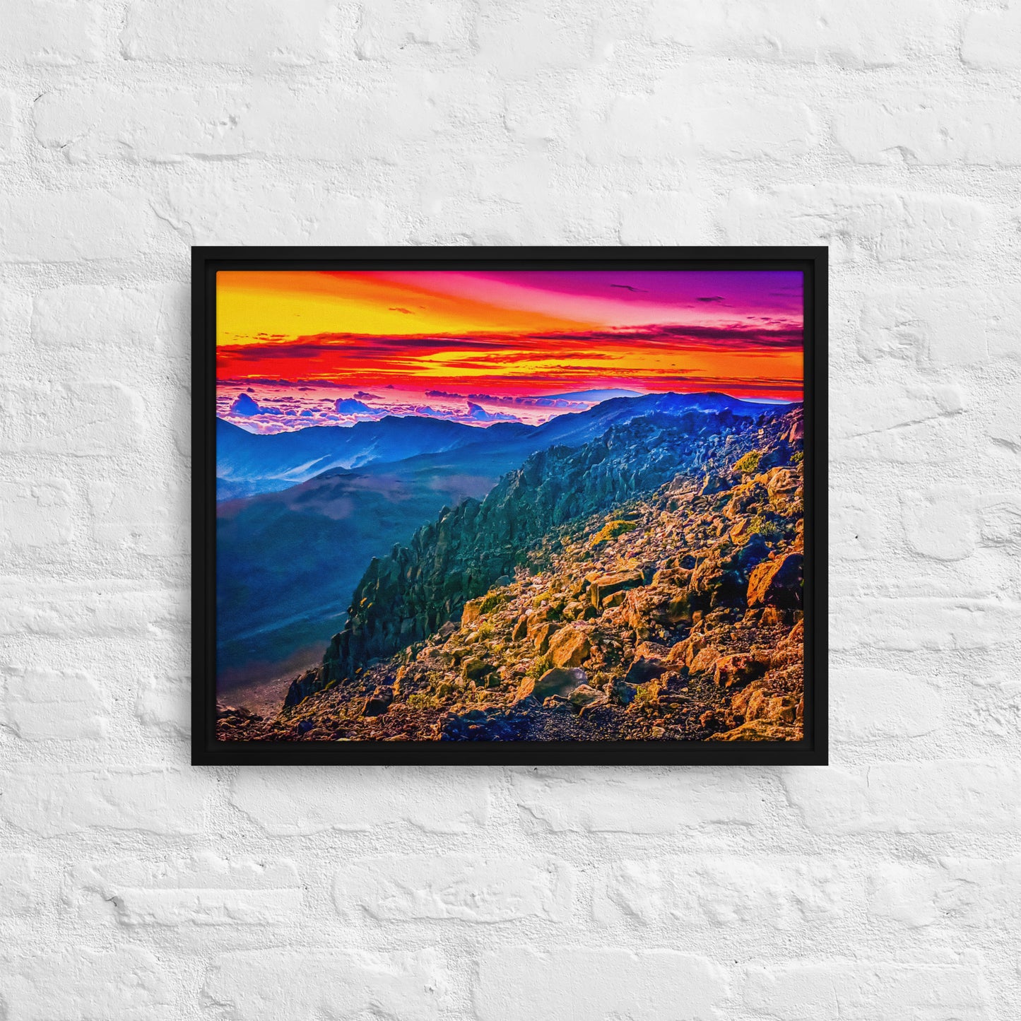 The Summit — Haleakala at Sunrise | Framed Canvas Print