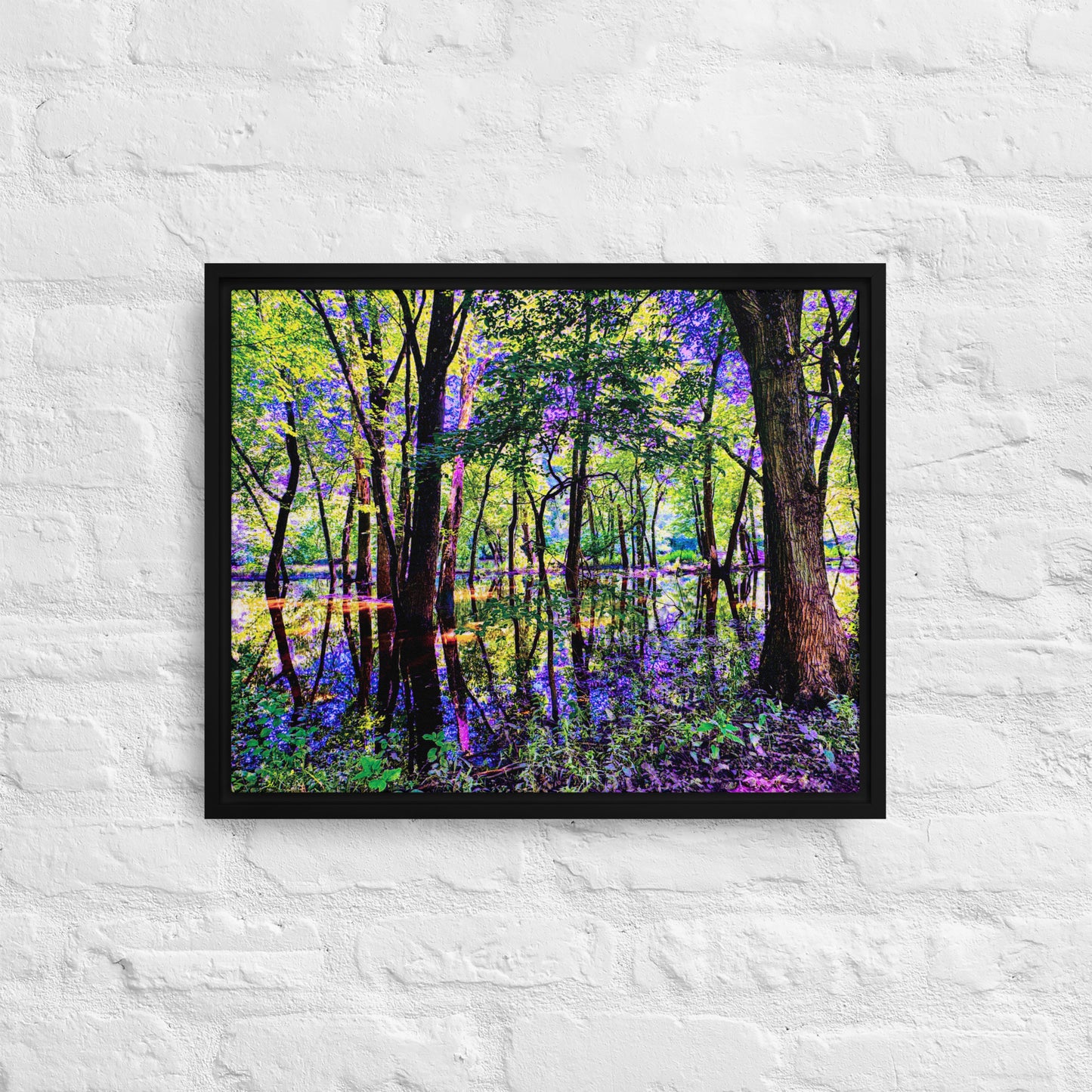 When the River Rises — Des Plaines River Trail | Framed Canvas Print