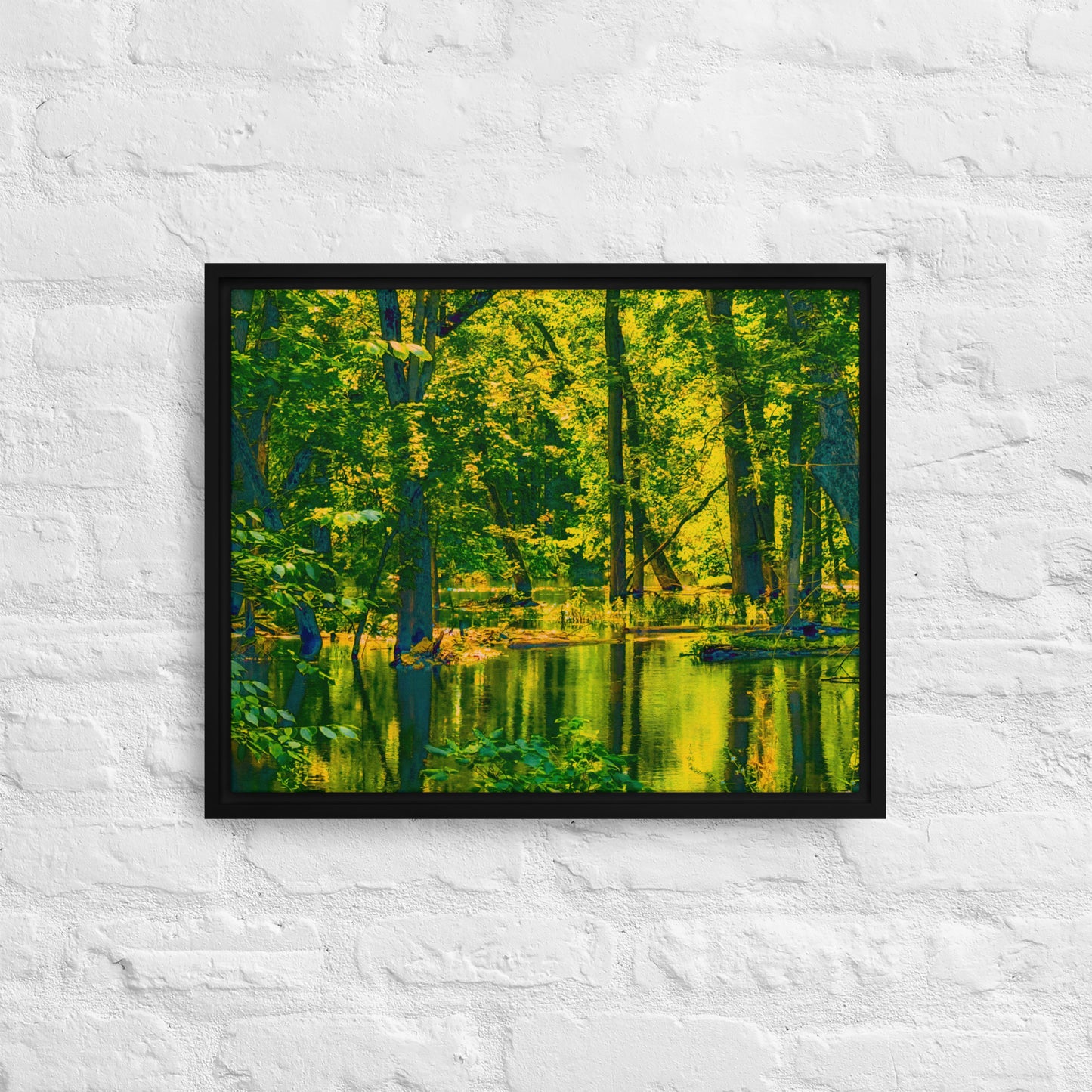 The Flooded Cathedral — Des Plaines River Trail | Framed Canvas Print