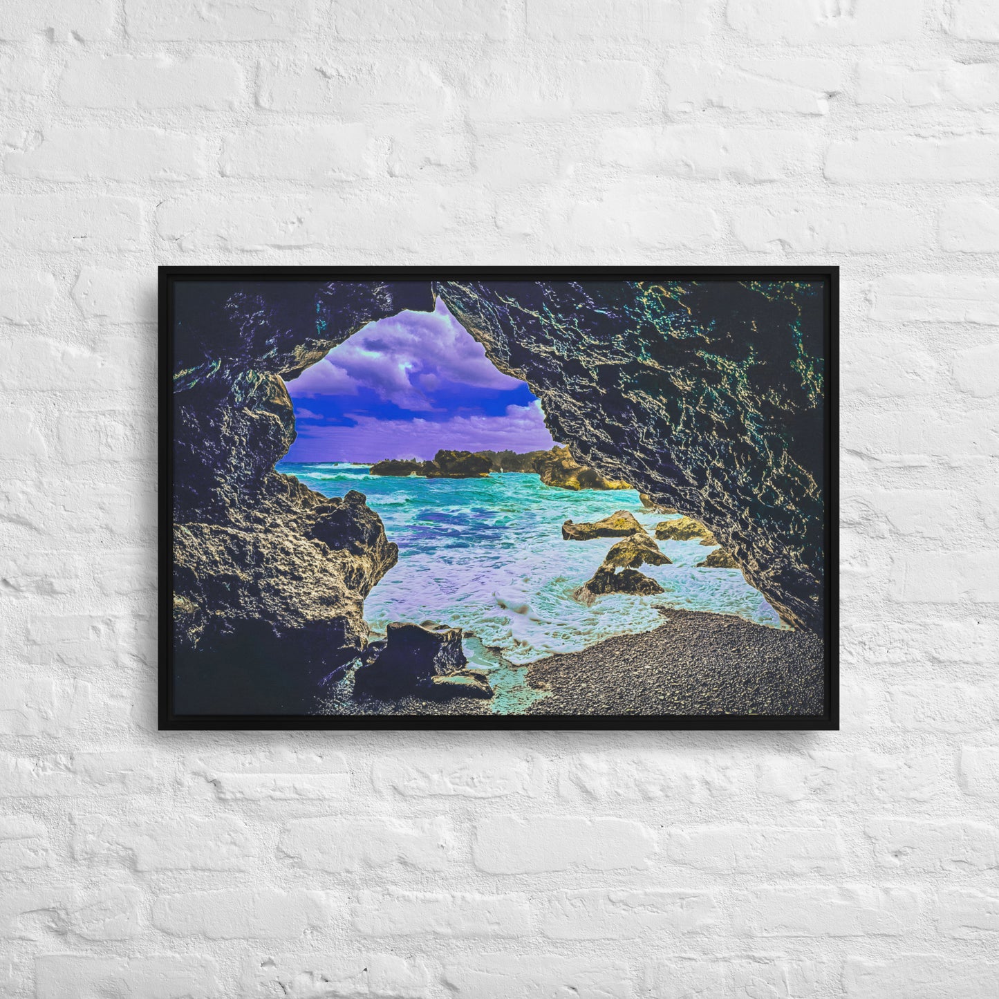 The Portal - Road to Hana | Framed Canvas Print