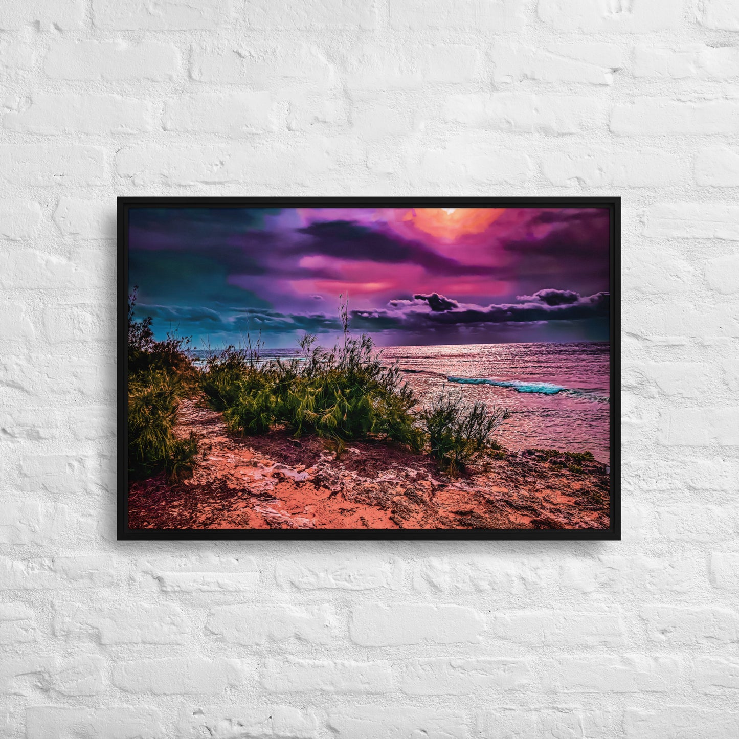The Garden Isle at Dawn - Kauai | Framed Canvas Print