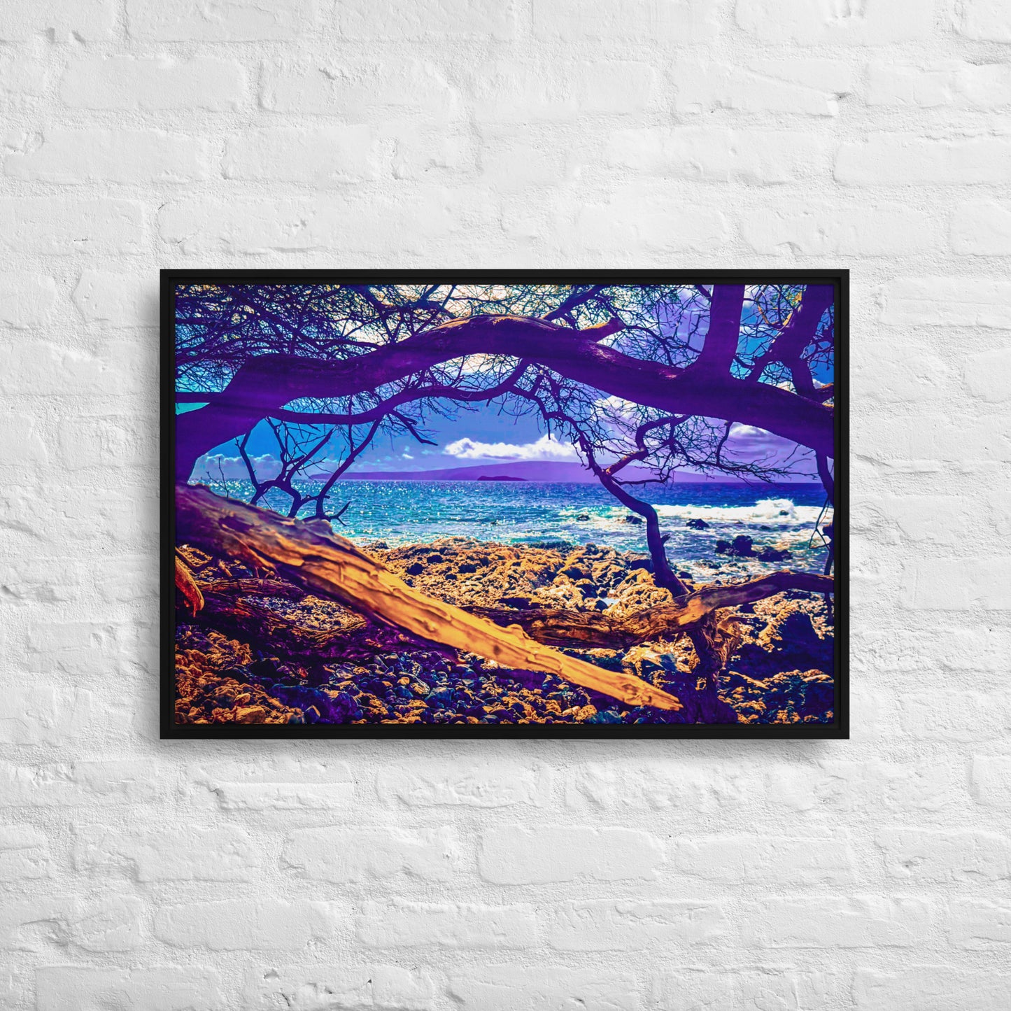 The Portal — Maui Shore | Framed Canvas Print