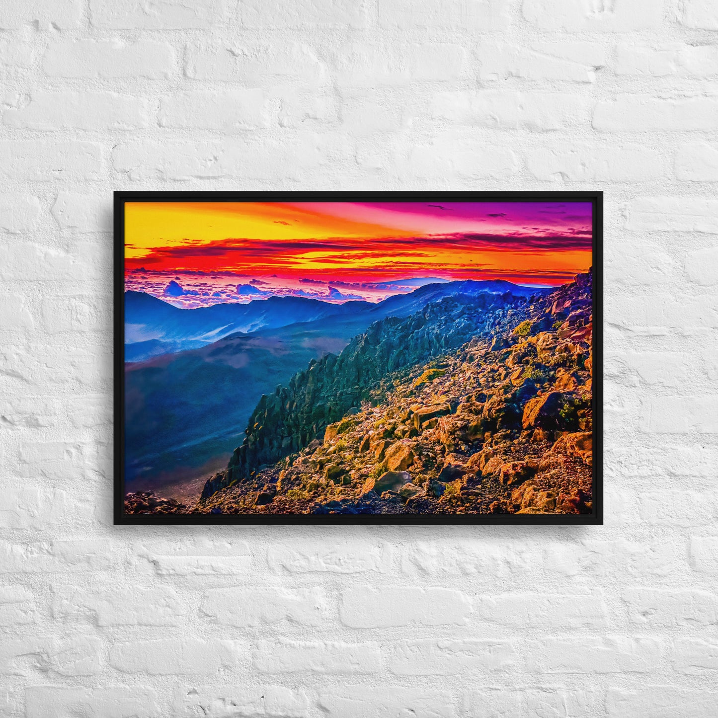 The Summit — Haleakala at Sunrise | Framed Canvas Print