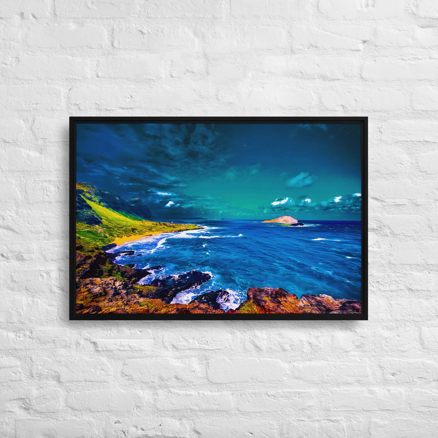 Above the Storm — Oahu | Framed Canvas Print