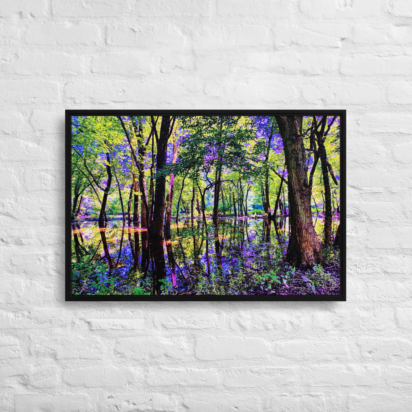 When the River Rises — Des Plaines River Trail | Framed Canvas Print