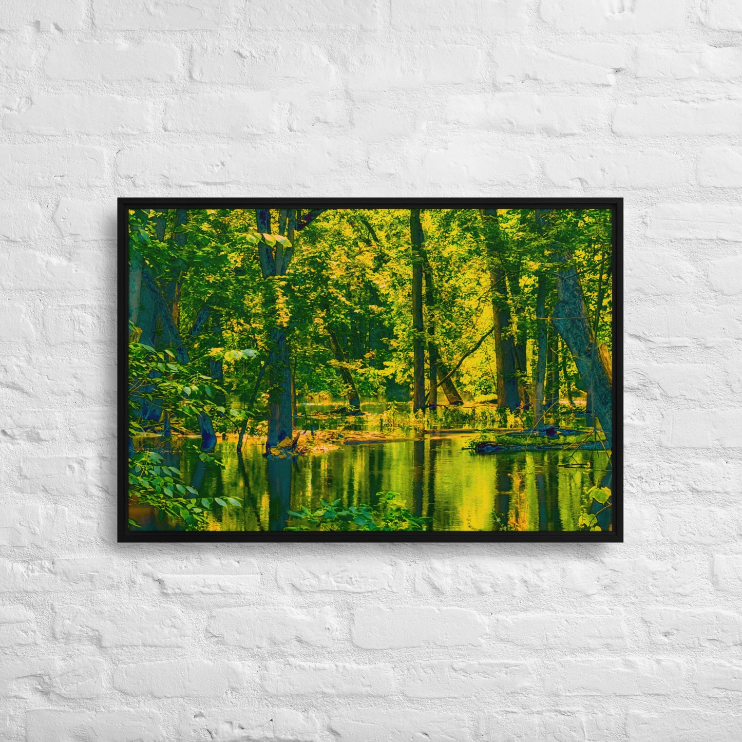 The Flooded Cathedral — Des Plaines River Trail | Framed Canvas Print