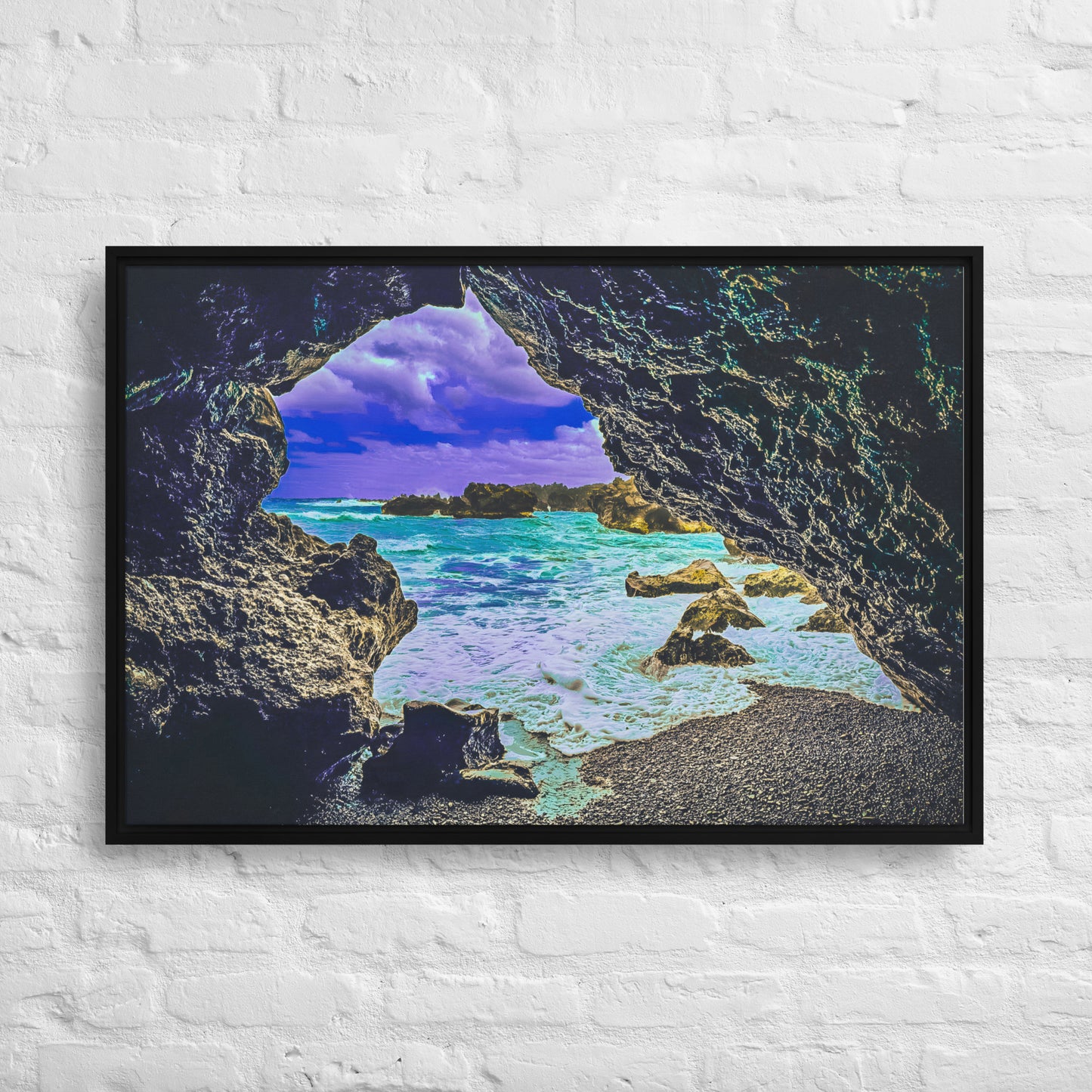 The Portal - Road to Hana | Framed Canvas Print