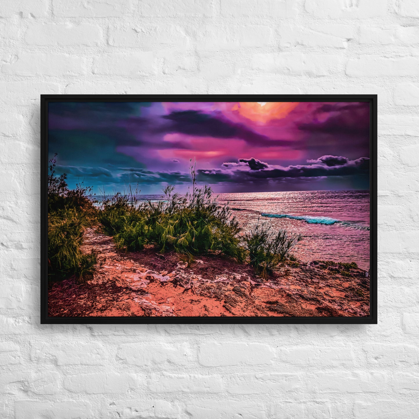 The Garden Isle at Dawn - Kauai | Framed Canvas Print