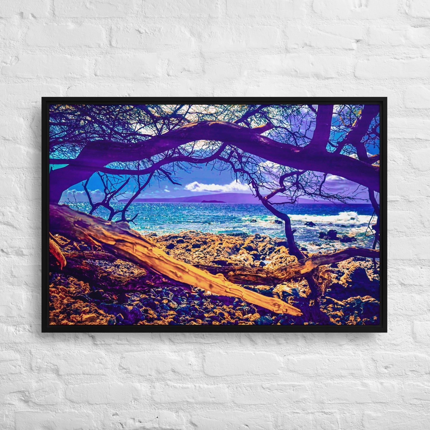 The Portal — Maui Shore | Framed Canvas Print