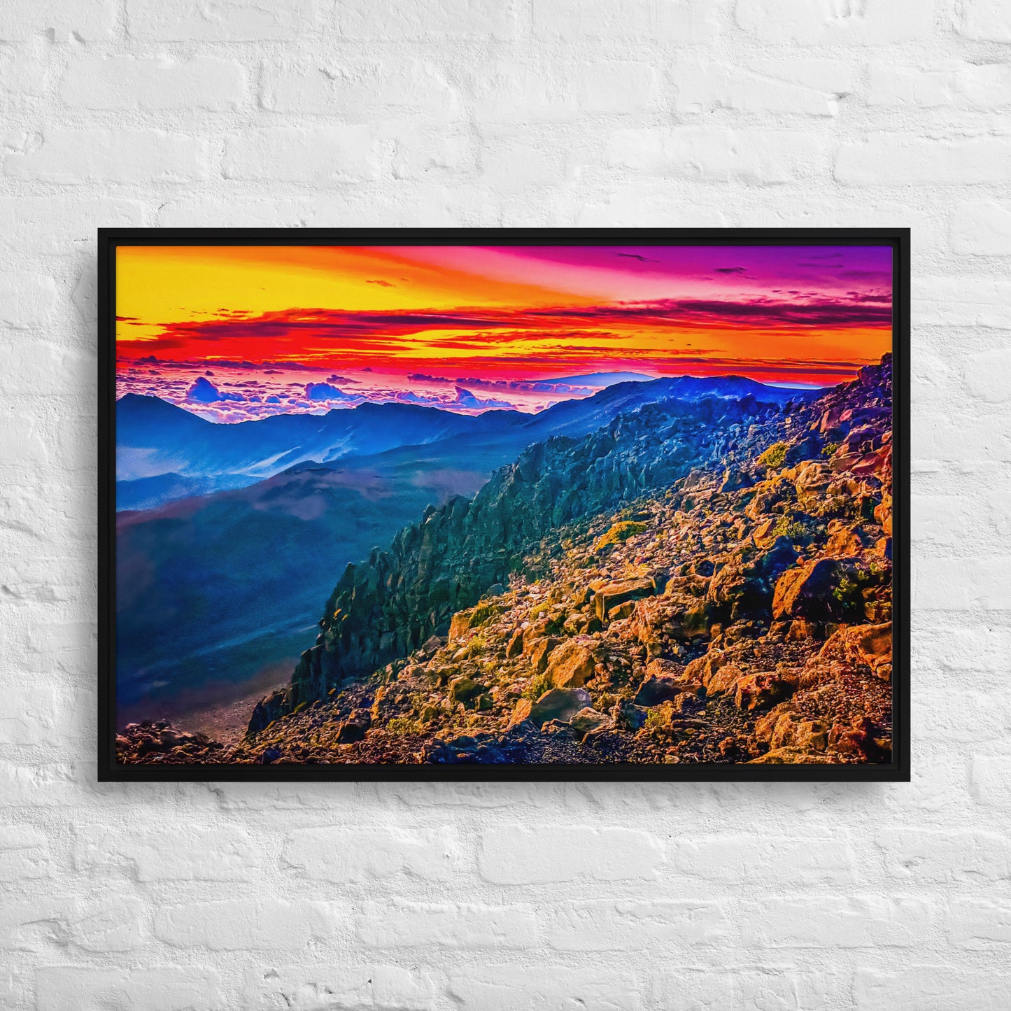The Summit — Haleakala at Sunrise | Framed Canvas Print