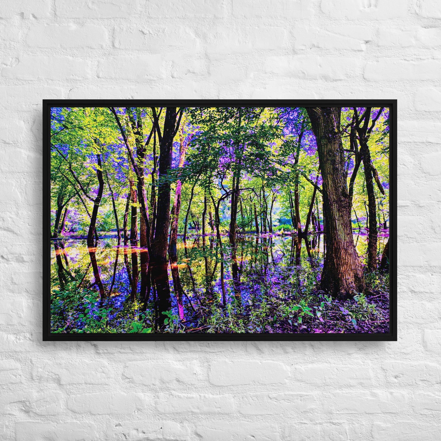 When the River Rises — Des Plaines River Trail | Framed Canvas Print