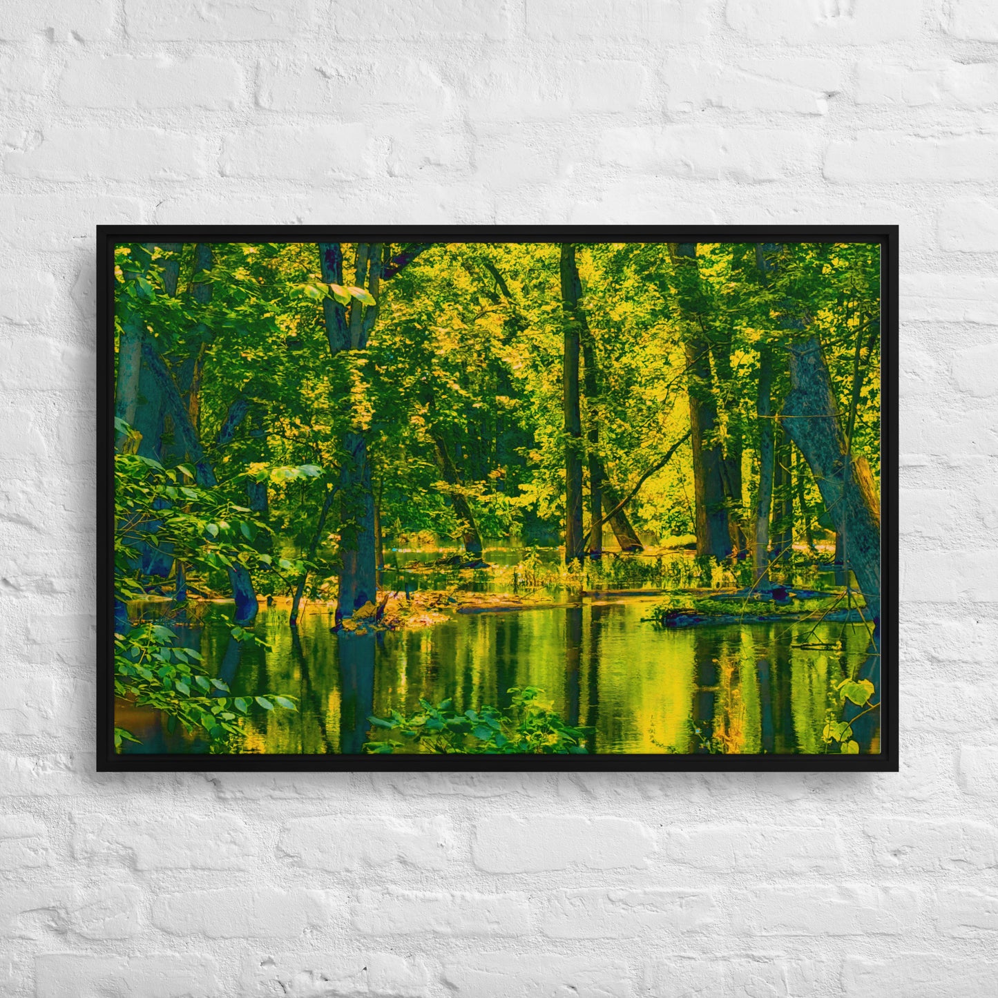 The Flooded Cathedral — Des Plaines River Trail | Framed Canvas Print