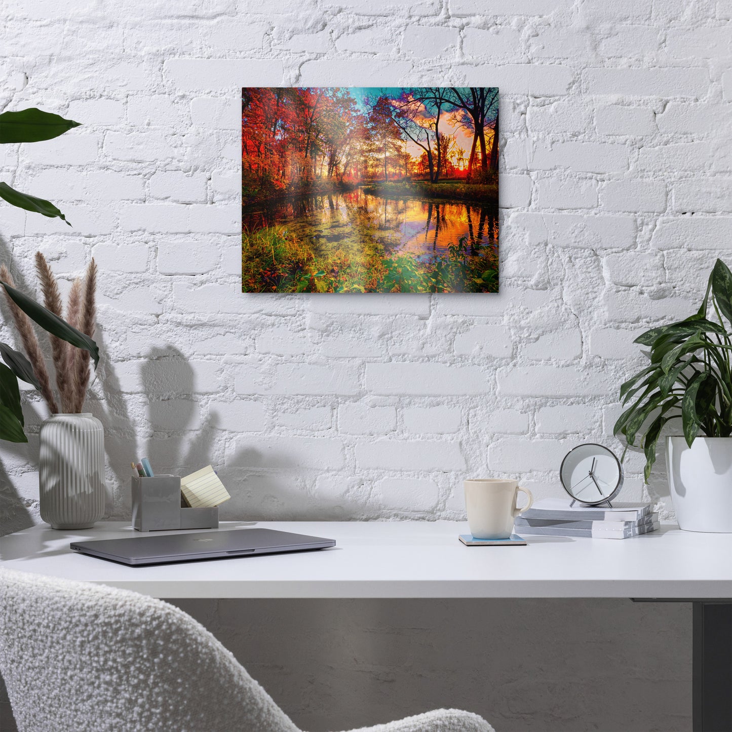 Fire and Water — Daniel Wright Forest Preserve | Metal Print