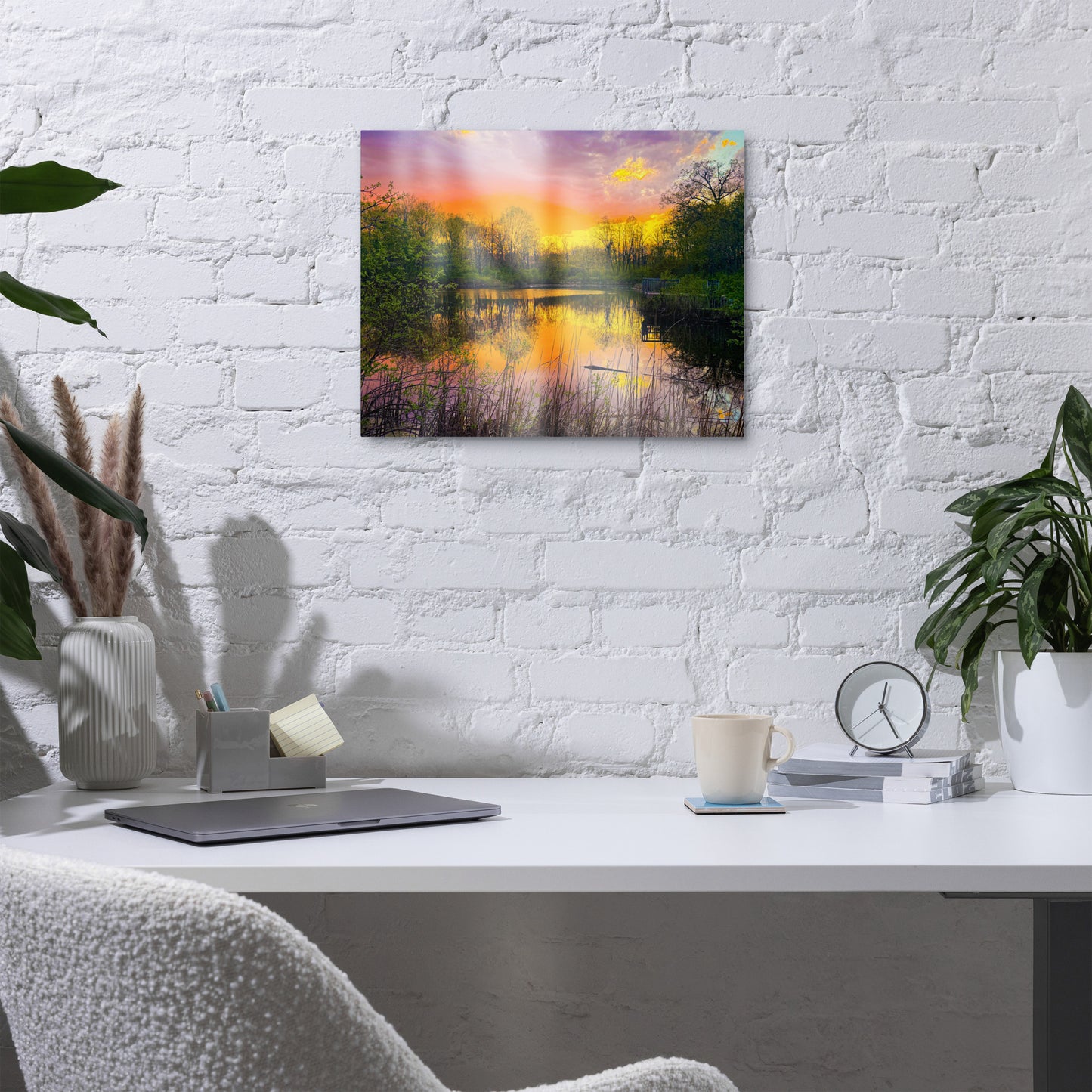 The Fire Pond — Daniel Wright Forest Preserve | Metal Print